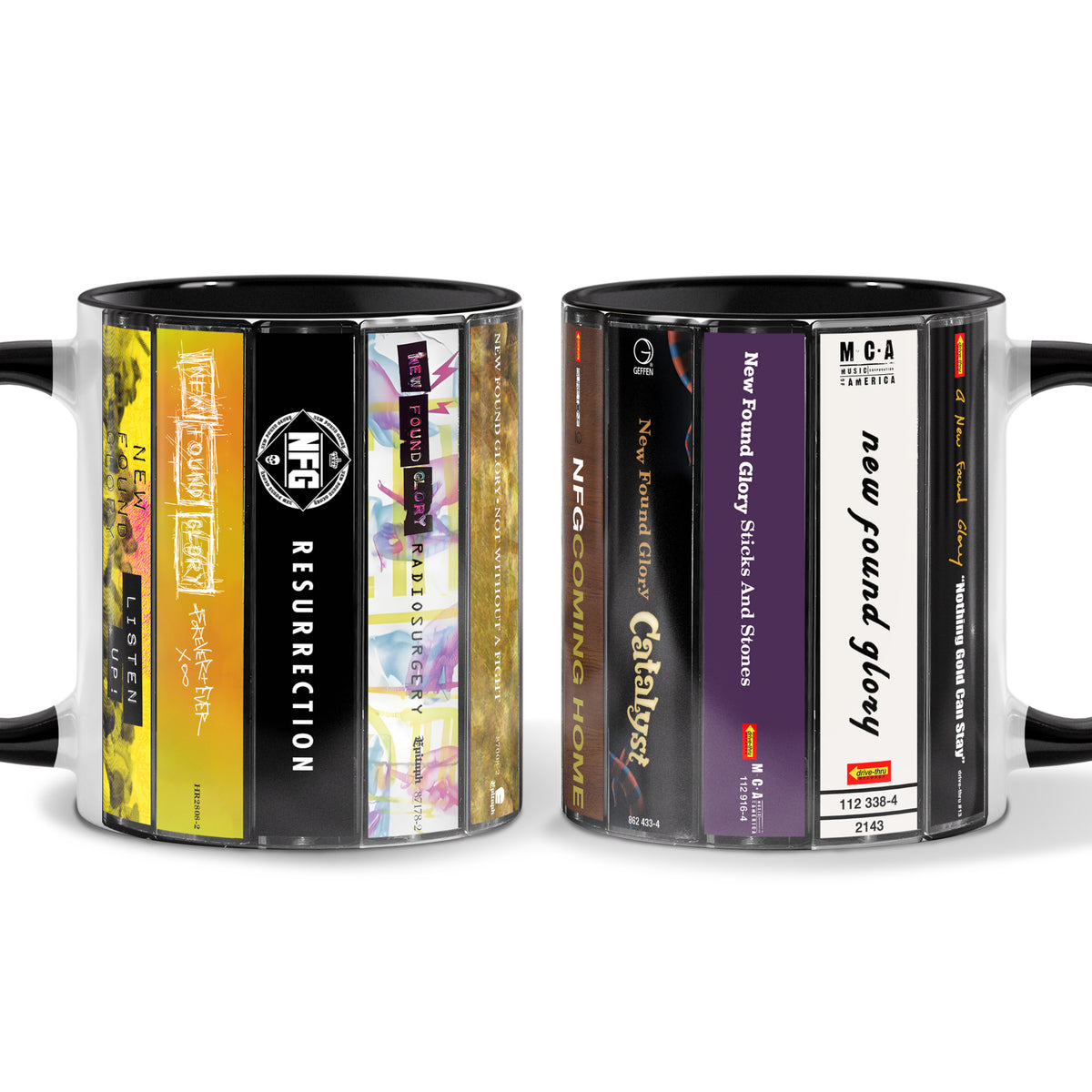 New Found Glory Albums Cassette Collection Retro Accent Mug