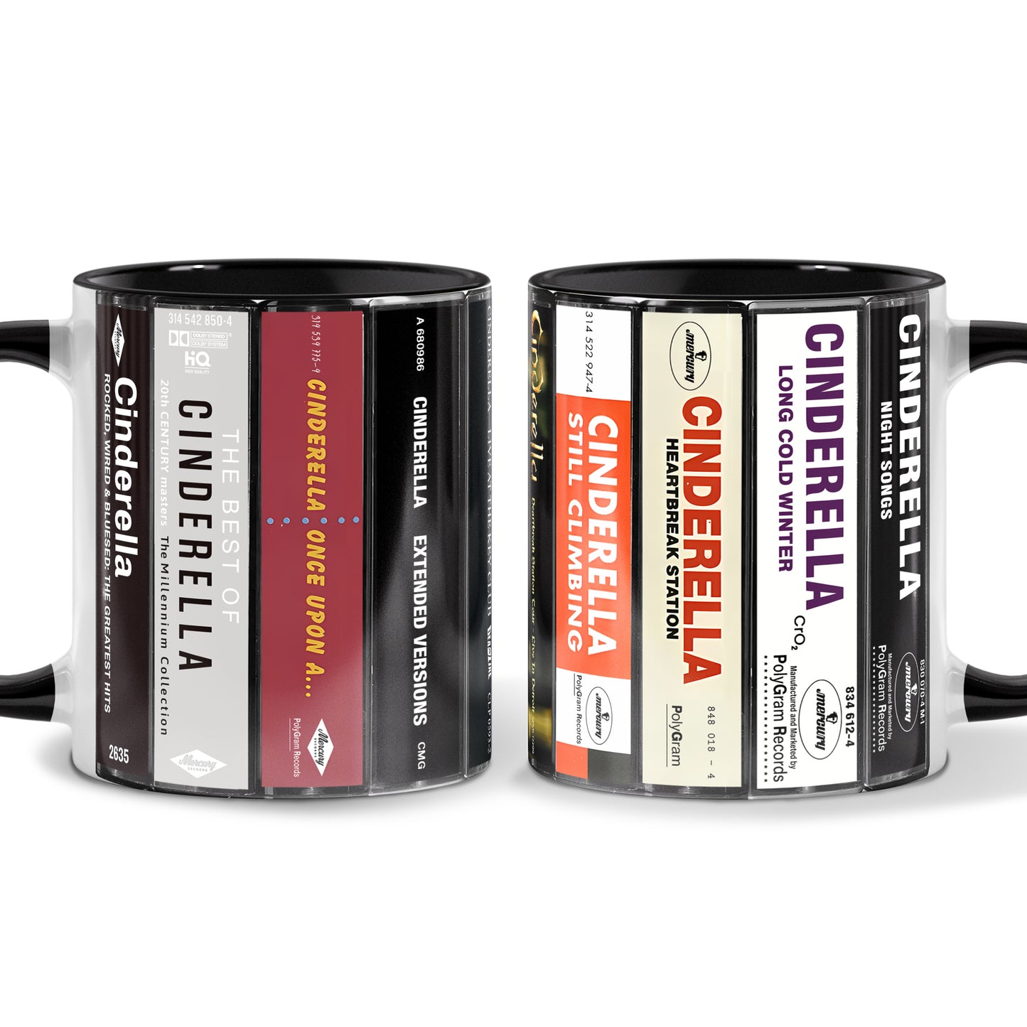 Cinderella Albums Cassette Collection Retro Accent Mug