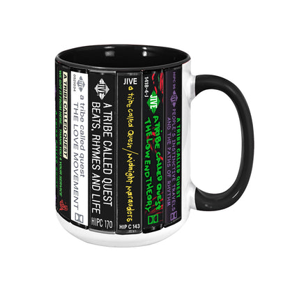 A Tribe Called Quest Albums Cassette Collection Retro Accent Edge-to-Edge Printed Mug