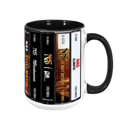 Nas Albums Cassette Collection Retro Accent Mug