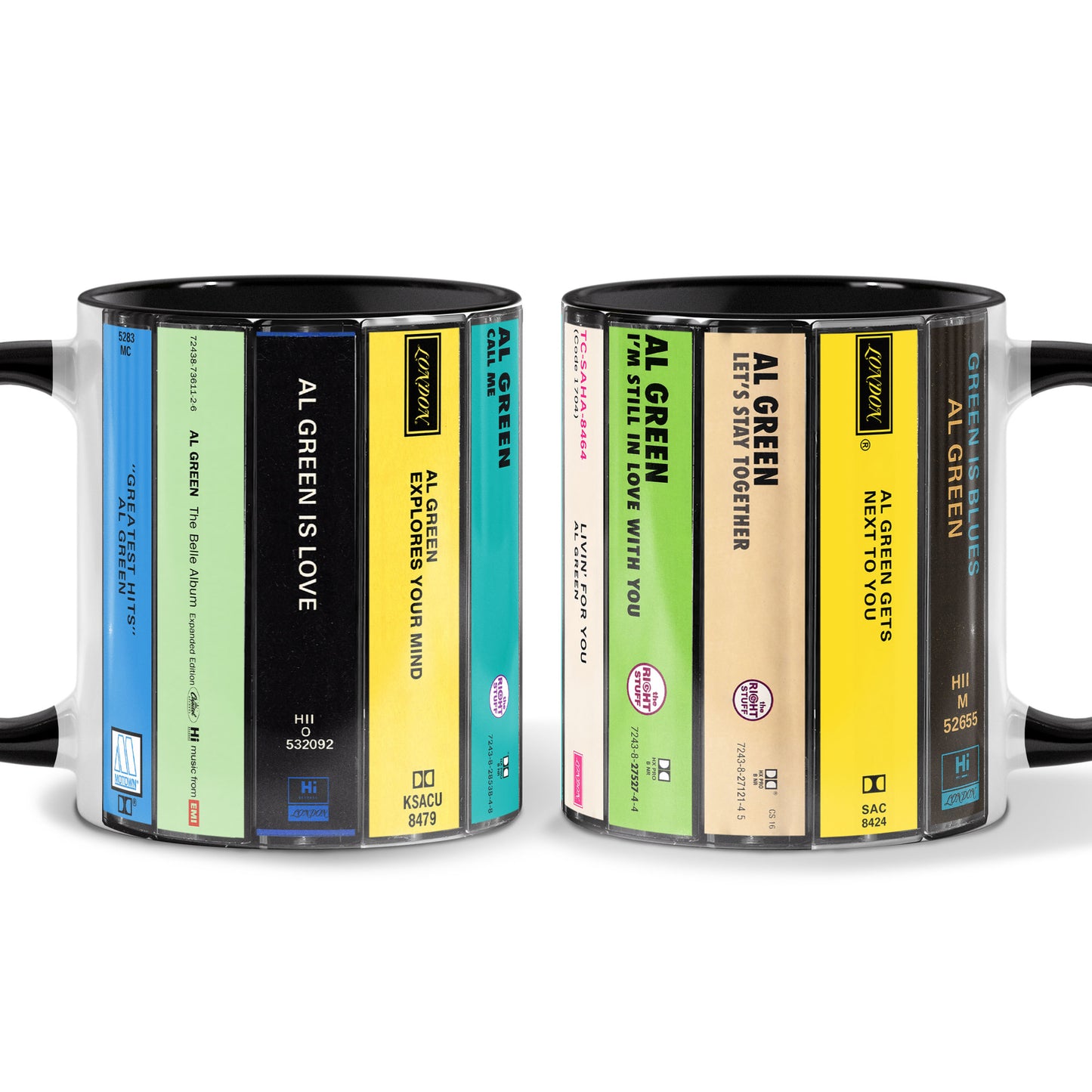 Al Green Albums Cassette Collection Retro Accent Mug