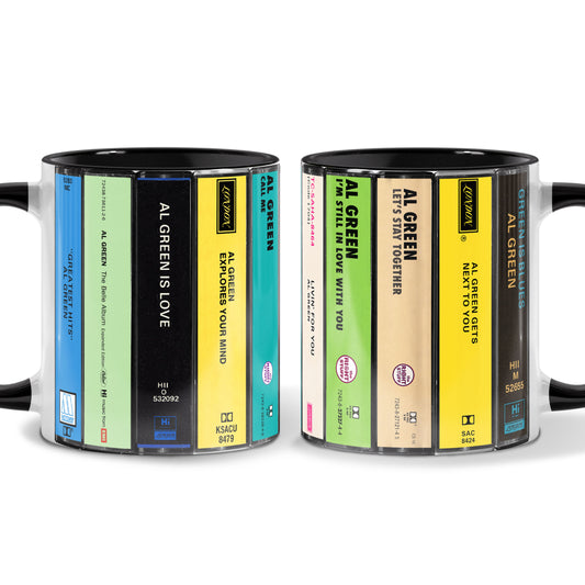 Al Green Albums Cassette Collection Retro Accent Mug