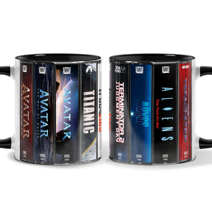 James Cameron VHS Movies Collection Accent Mug
