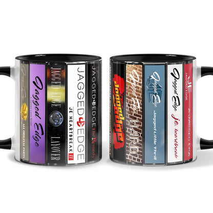 Jagged Edge Albums Cassette Collection Retro Accent Mug
