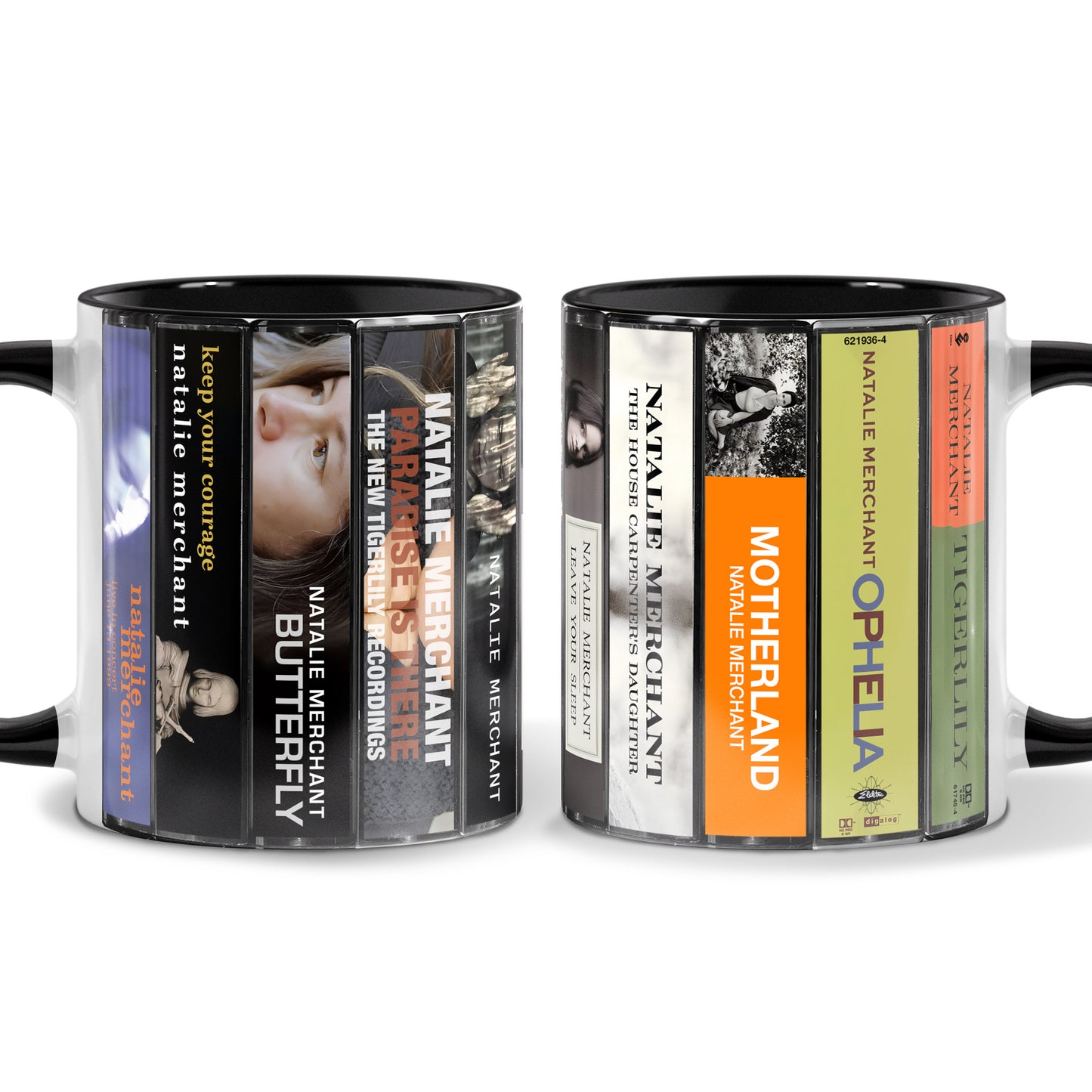 Natalie Merchant Albums Cassette Collection Retro Accent Mug