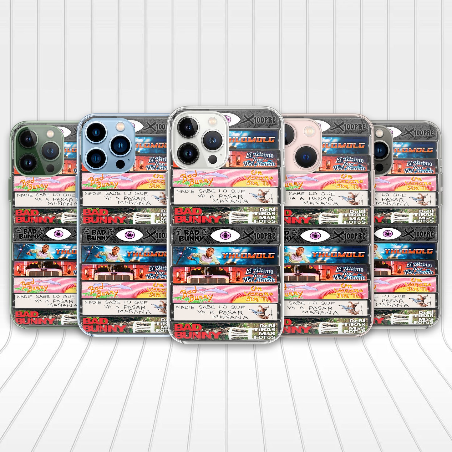 Bad Bunny Albums Cassette Collection Retro Phone Case