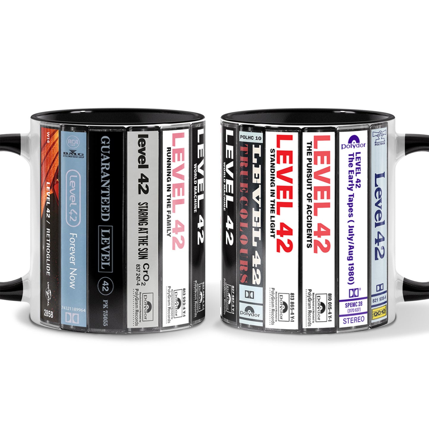 Level 42 Albums Cassette Collection Retro Accent Mug