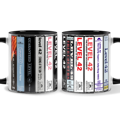 Level 42 Albums Cassette Collection Retro Accent Mug