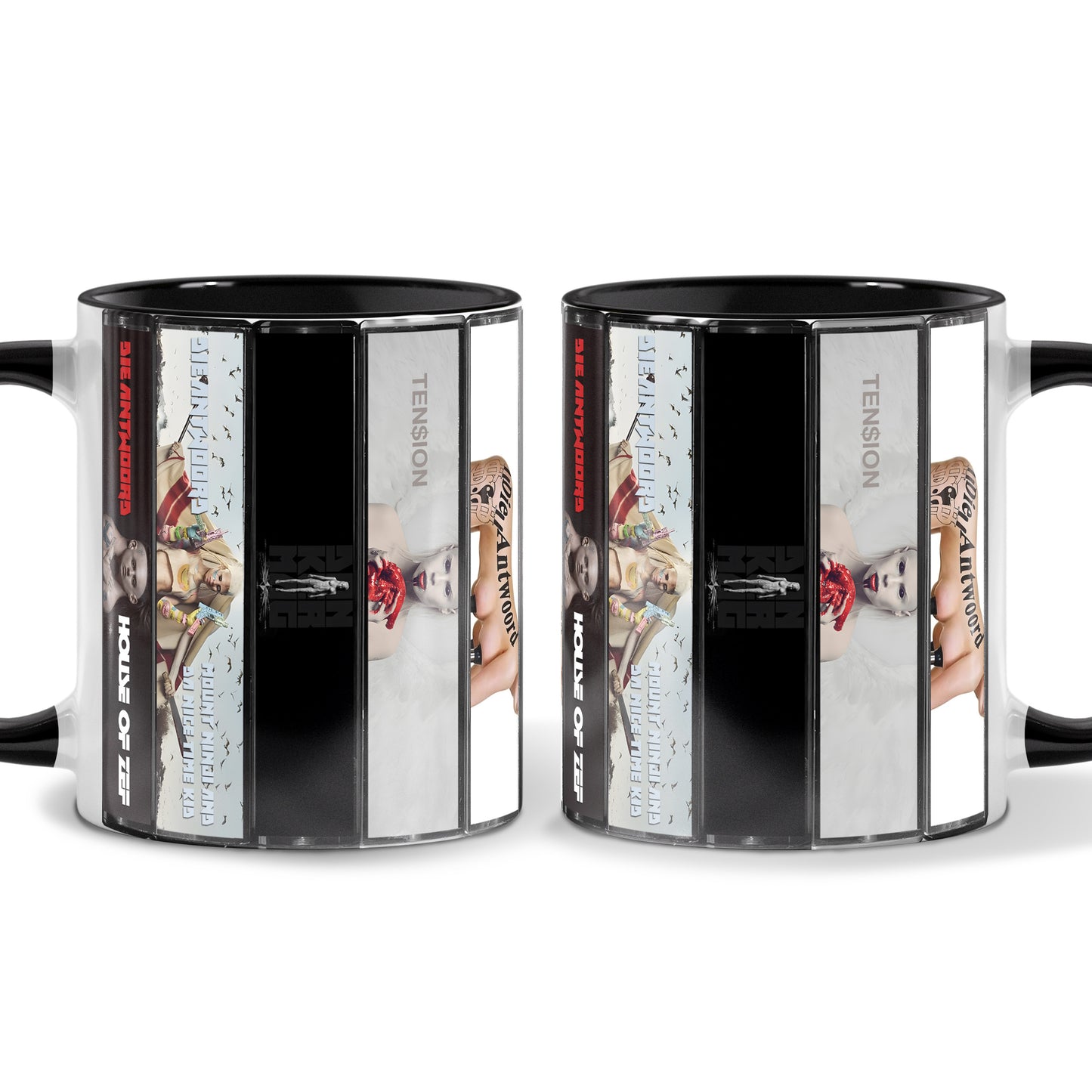 Die Antwoord Albums Cassette Collection Retro Accent Mug