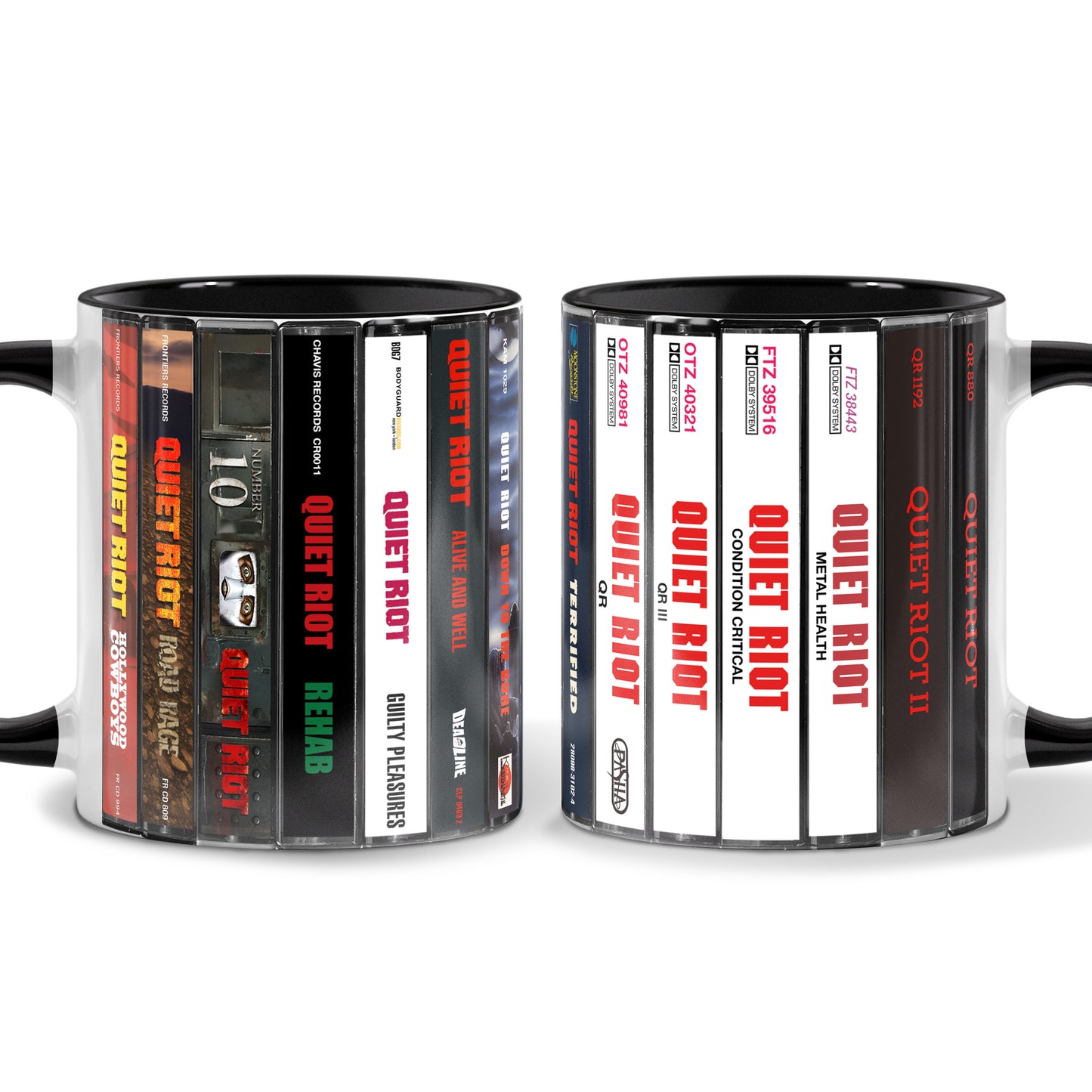 Quiet Riot Albums Cassette Collection Retro Accent Mug