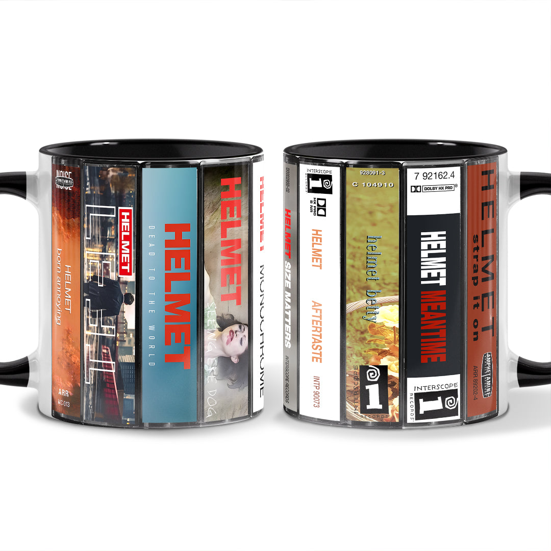 Helmet Albums Cassette Collection Retro Accent Mug