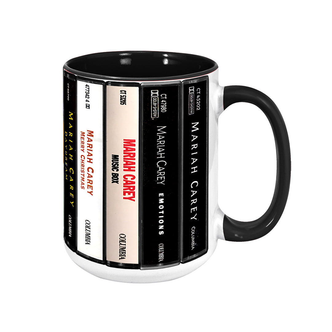 Mariah Carey Albums Cassette Collection Retro Accent Mug