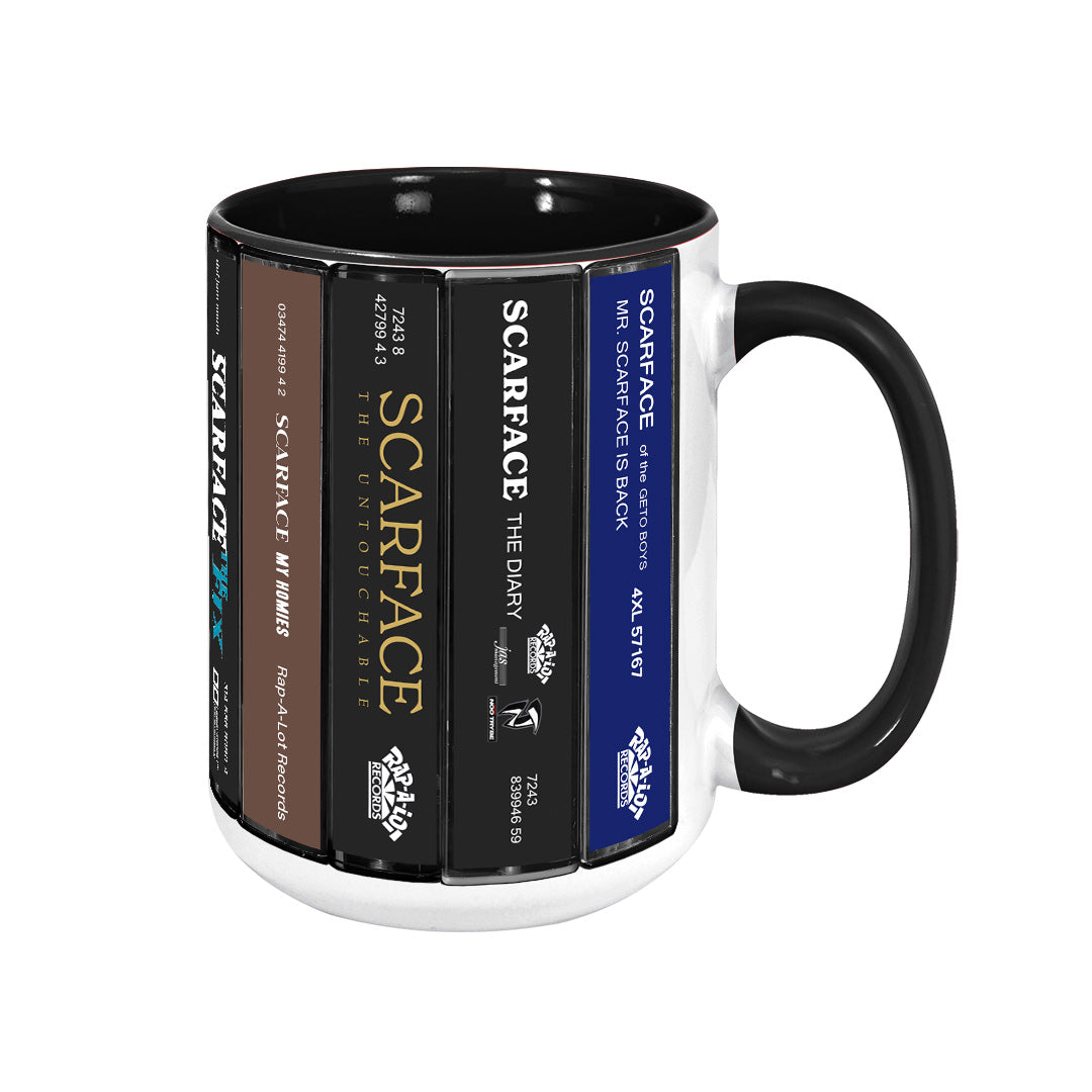 Scarface Albums Cassette Collection Retro Accent Mug