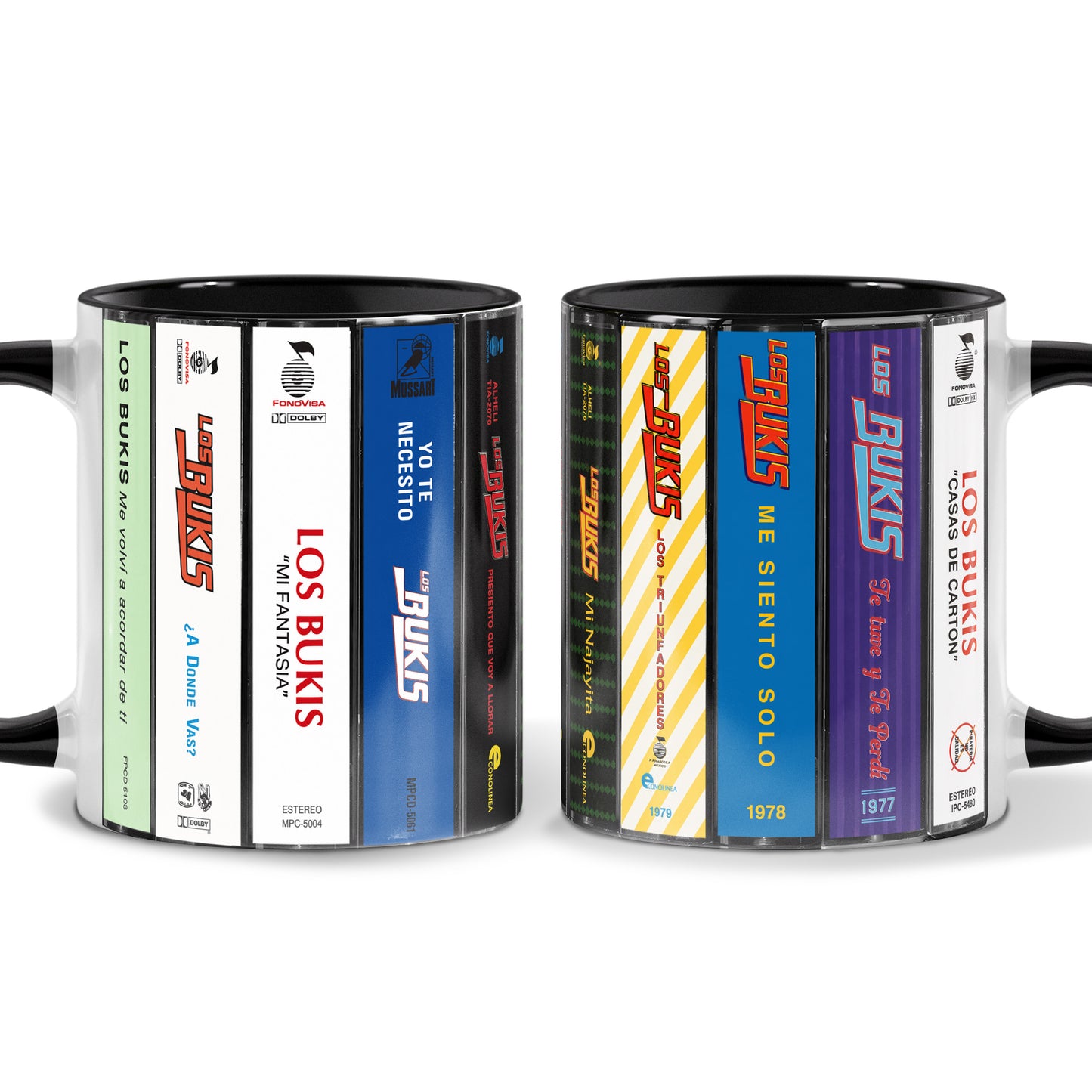 Los Bukis Albums Cassette Collection Retro Accent Mug