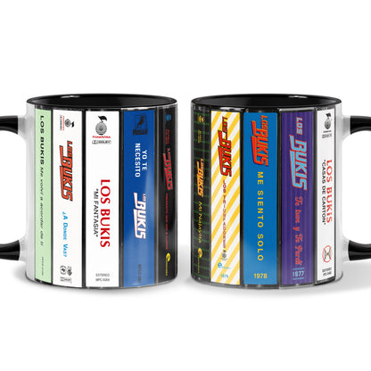 Los Bukis Albums Cassette Collection Retro Accent Mug
