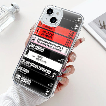 Jimi Hendrix Albums Cassette Collection Retro Phone Case