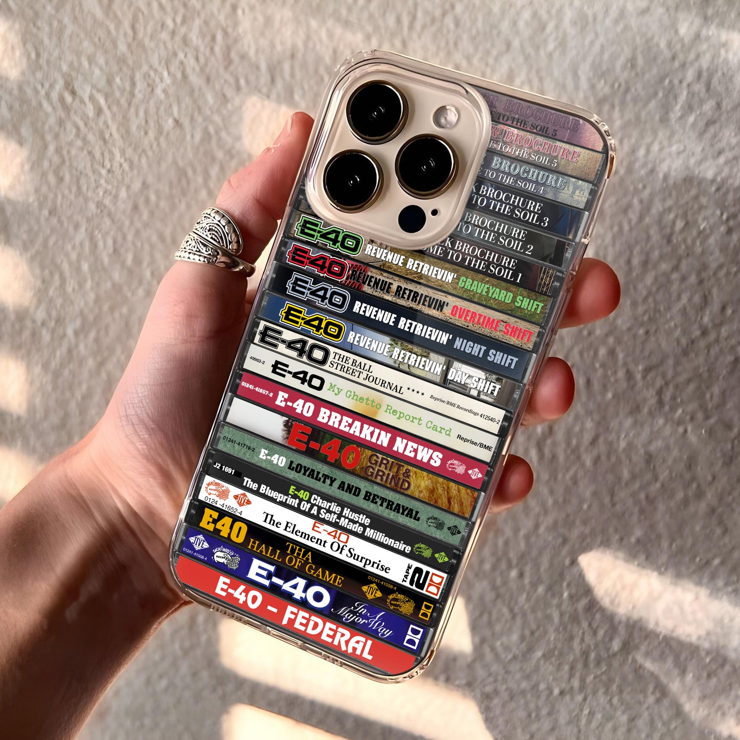 E-40 Albums Cassette Collection Retro Phone Case