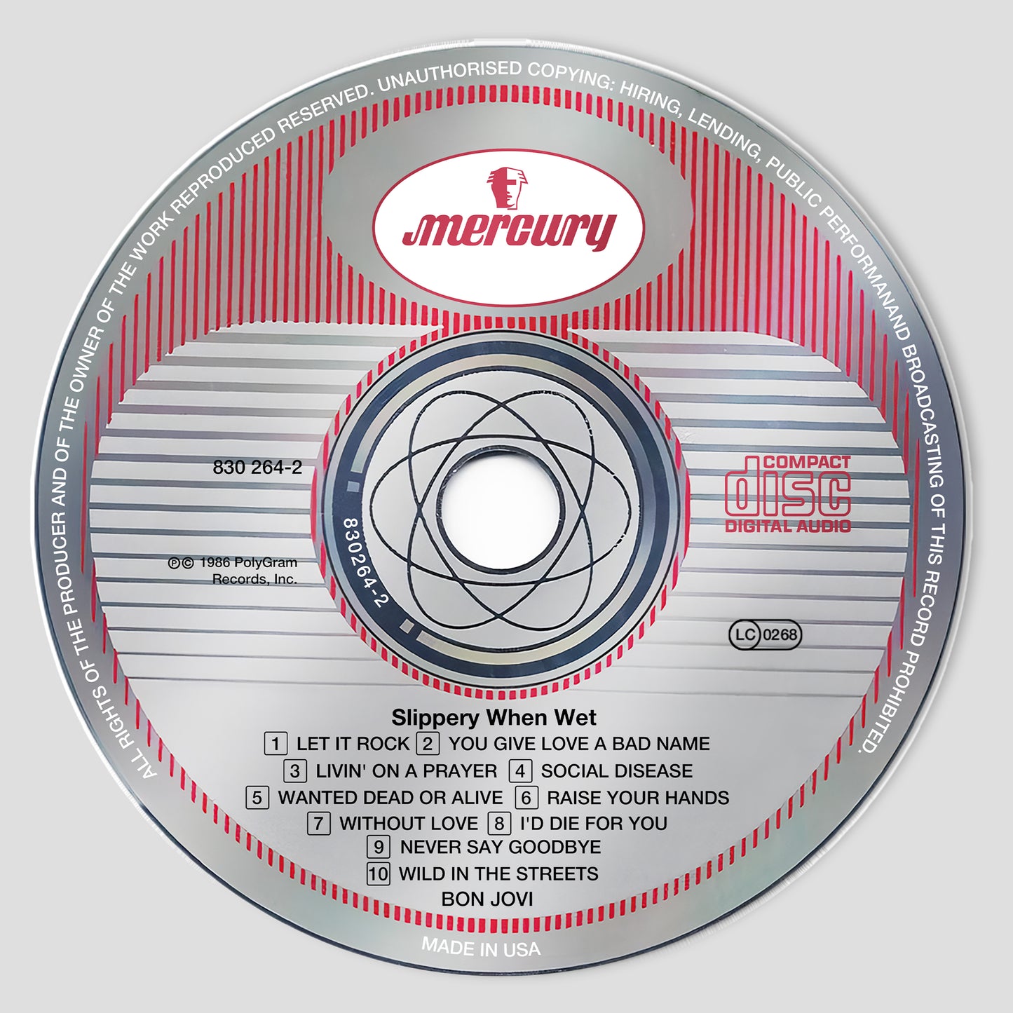 Slippery When Wet Albums CD Magnetic Phone Grip - Bon Jovi