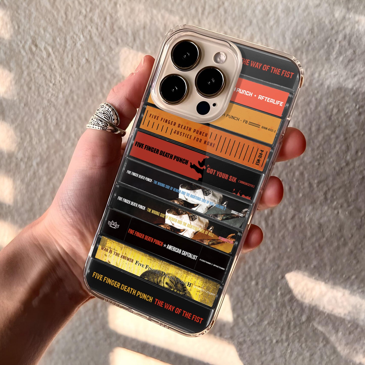 Five Finger Death Punch Albums Cassette Collection Retro Phone Case