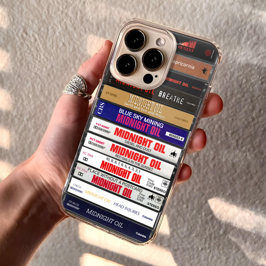 Midnight Oil Albums Cassette Collection Retro Phone Case