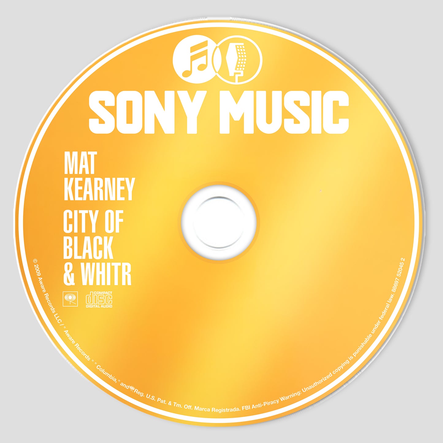 City of Black & White CD Magnetic Phone Grip - Mat Kearney