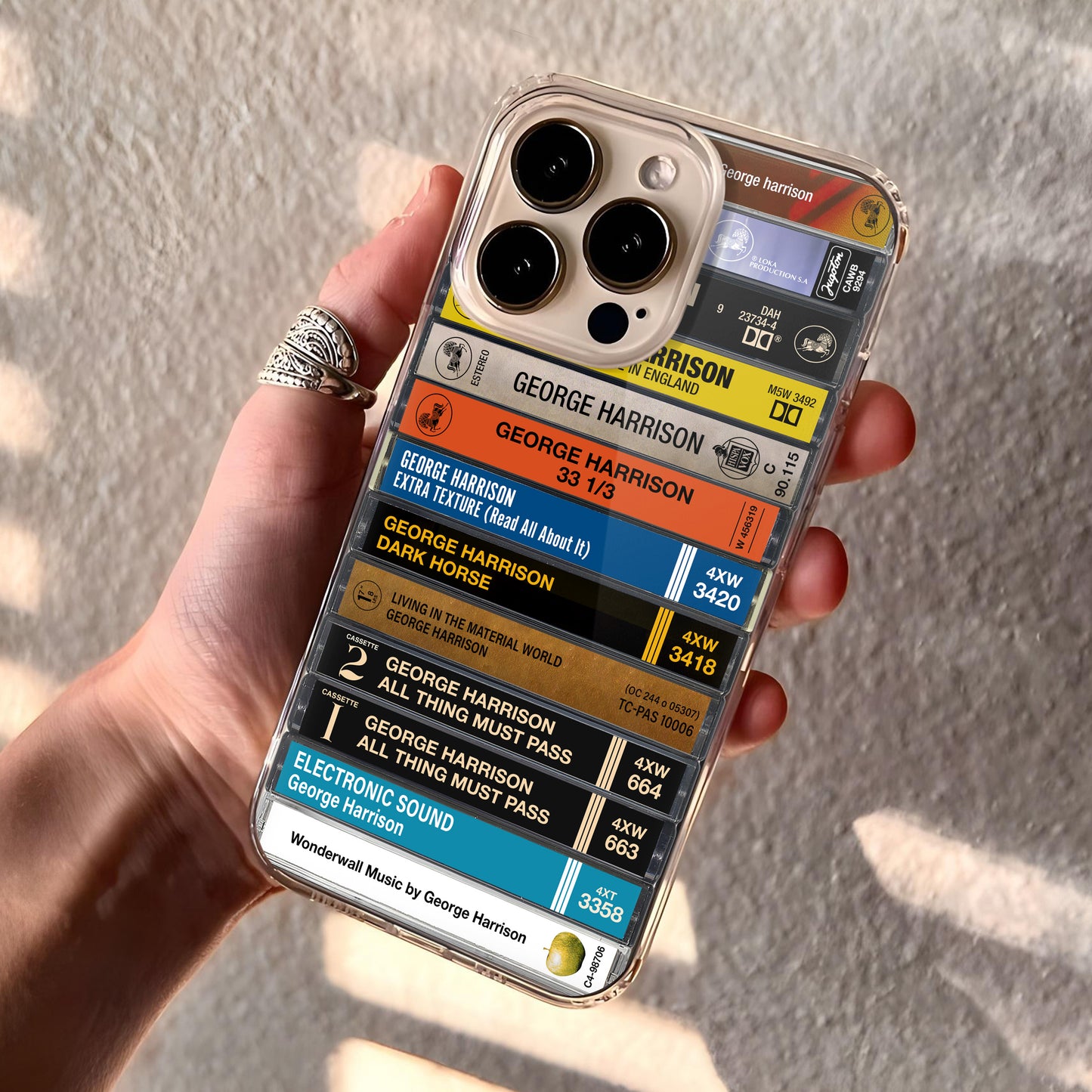 George Harrison Albums Cassette Collection Retro Phone Case