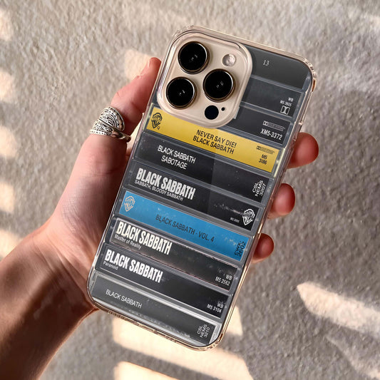 Black Sabbath Albums Cassette Collection Retro Phone Case