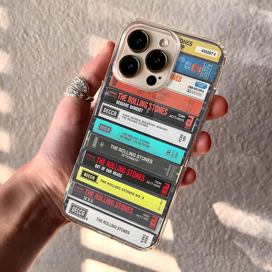 Rolling Stones Albums Cassette Collection Retro Phone Case