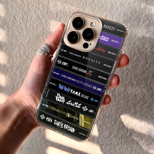 Chris Brown Albums Cassette Collection Retro Phone Case