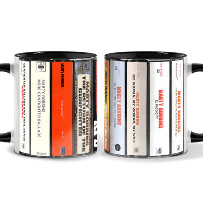 Marty Robbins Albums Cassette Collection Retro Accent Mug