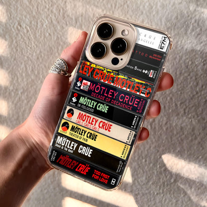 Motley Crue Albums Cassette Collection Retro Phone Case