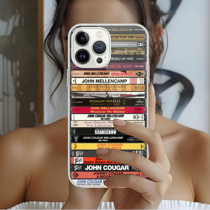 John Cougar Mellencamp Albums Cassette Collection Retro Phone Case