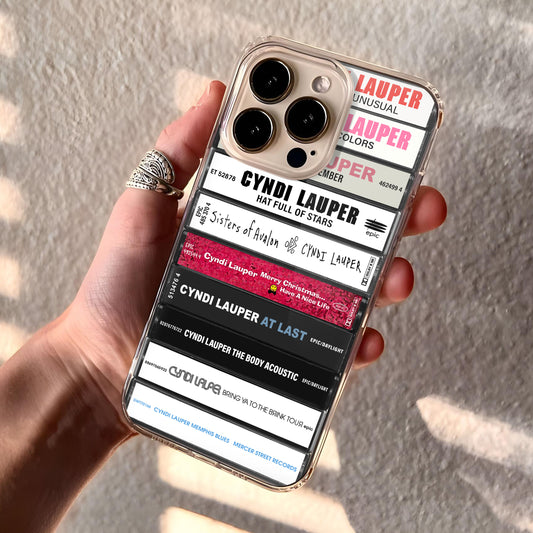 Cyndi Lauper Albums Cassette Collection Retro Phone Case