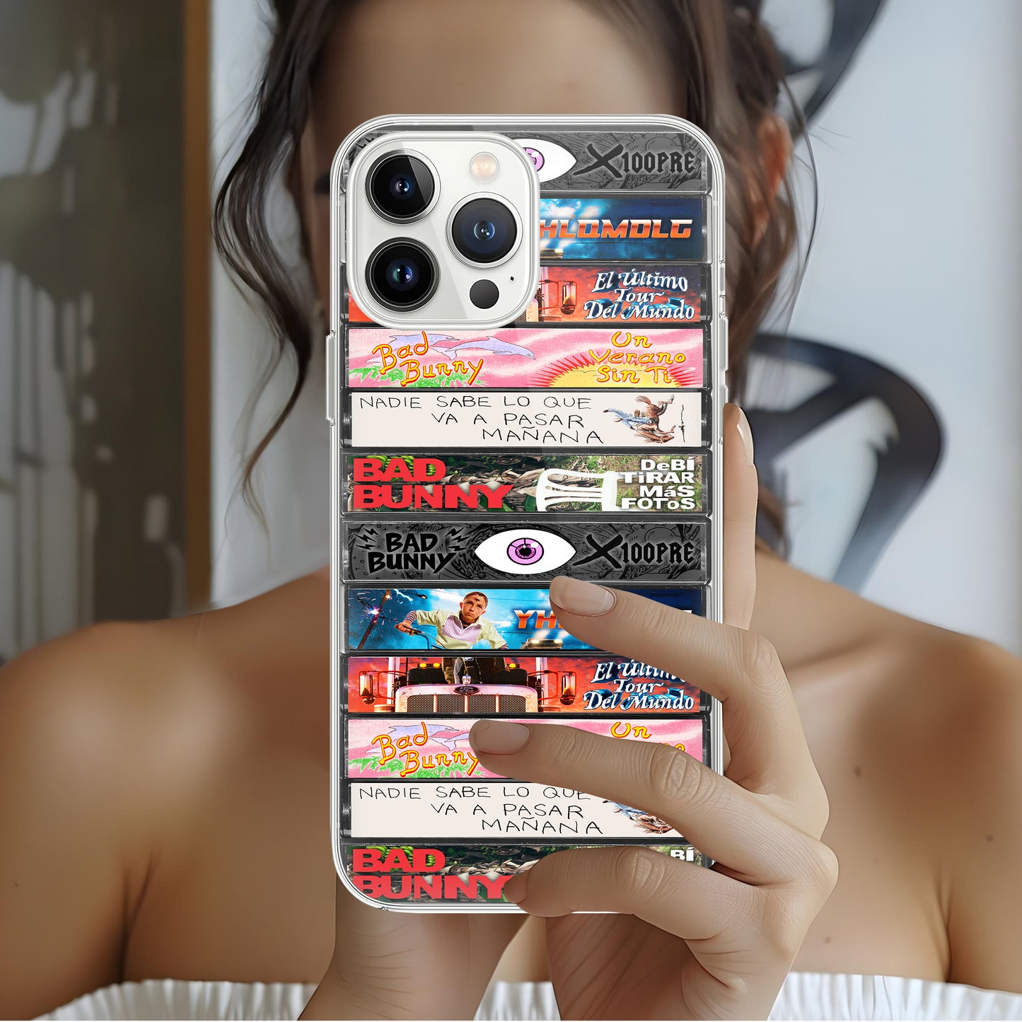 Bad Bunny Albums Cassette Collection Retro Phone Case