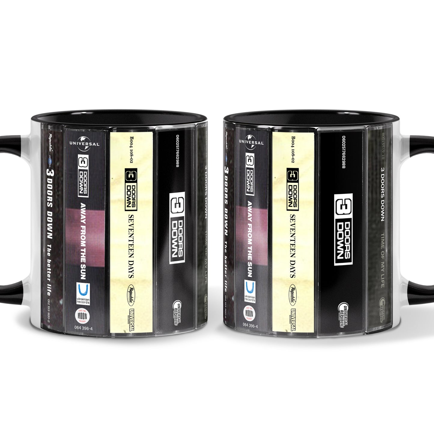 3 Doors Down Albums Cassette Collection Retro Accent Mug