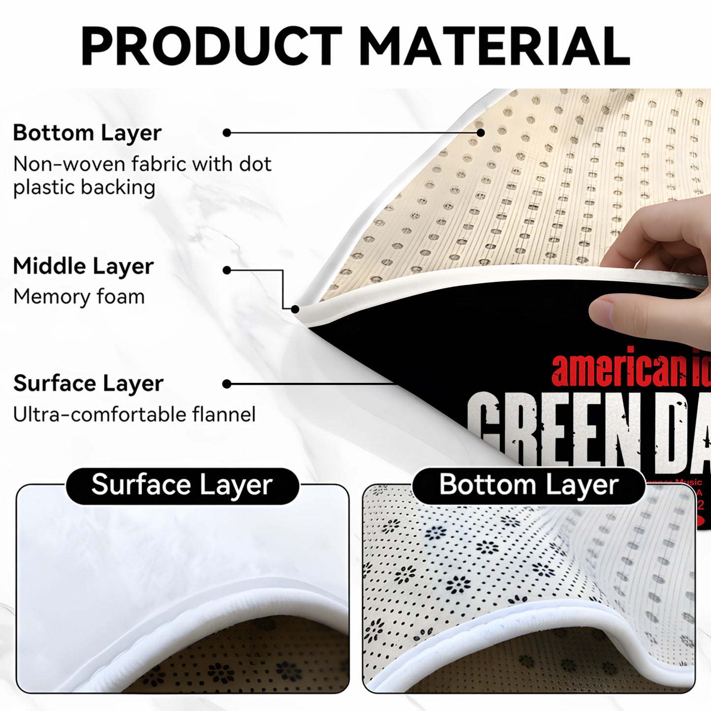 Green Day - American Idiot Album Music CD Round Rug