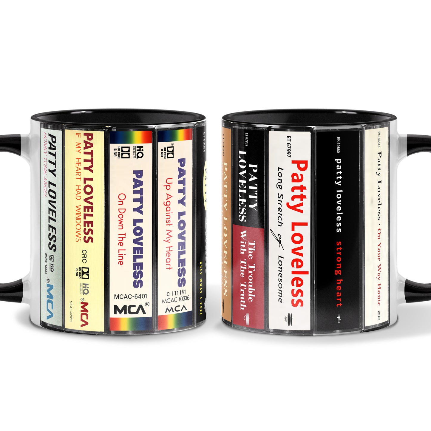 Patty Loveless Albums Cassette Collection Retro Accent Mug