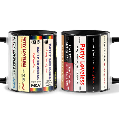 Patty Loveless Albums Cassette Collection Retro Accent Mug