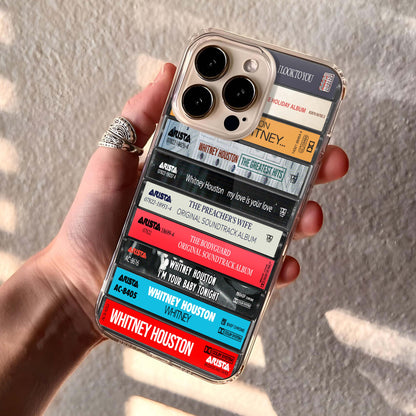 Whitney Houston Albums Cassette Collection Retro Phone Case