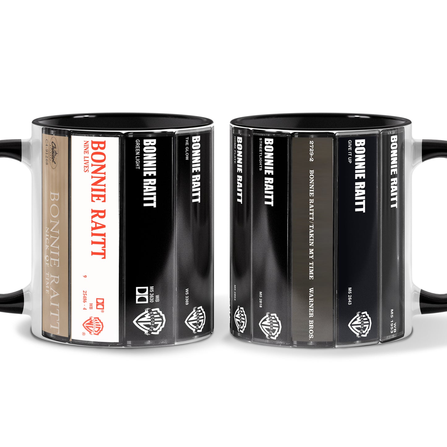 Bonnie Raitt Albums Cassette Collection Retro Accent Mug