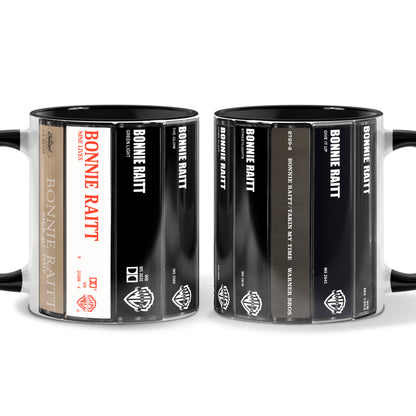 Bonnie Raitt Albums Cassette Collection Retro Accent Mug