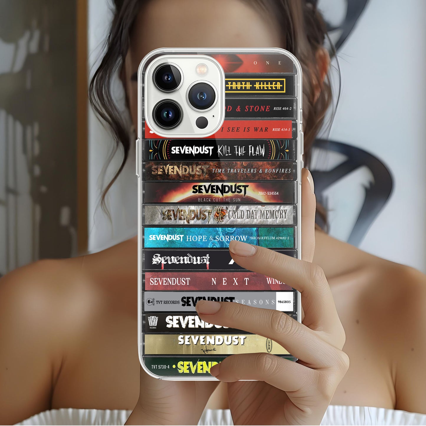 Sevendust Albums Cassette Collection Retro Phone Case