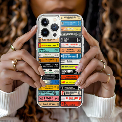 70s Classic Music Albums Cassette Collection Retro Phone Case