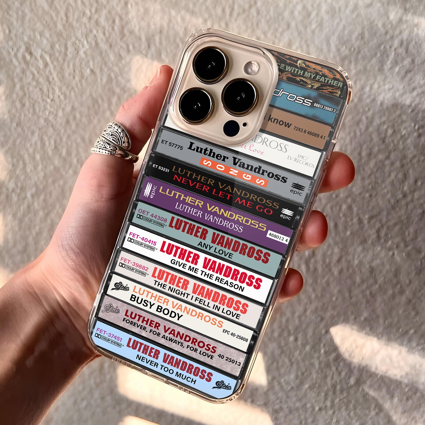 Luther Vandross Albums Cassette Collection Retro Phone Case