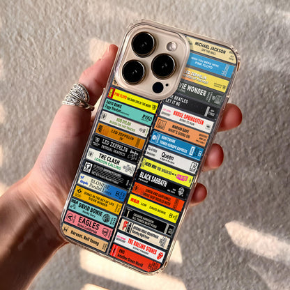 70s Classic Music Albums Cassette Collection Retro Phone Case