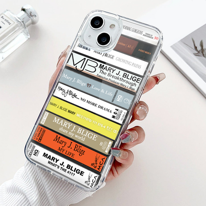 Mary J. Blige Albums Cassette Collection Retro Phone Case