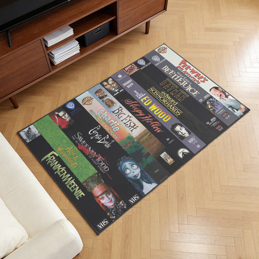 VHS Tape Classic TIM BURTON Movies Indoor Rug