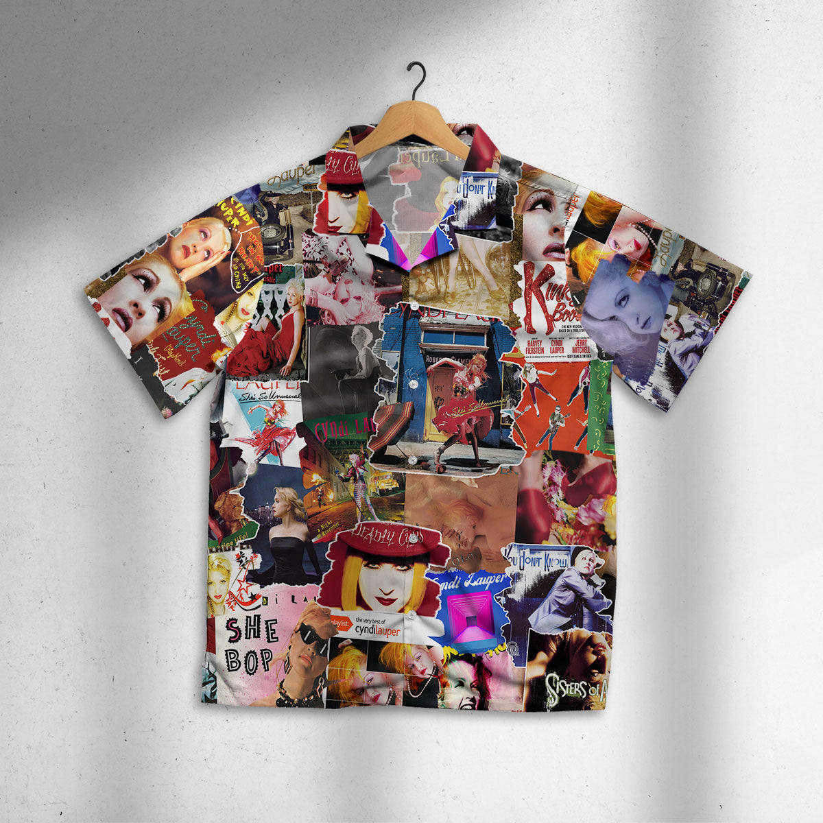 Cyndi Lauper Albums Covers Collage Unisex Hawaiian Shirt