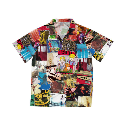 Classic Grunge Rock Bands Albums Covers Collage Unisex Hawaiian Shirt