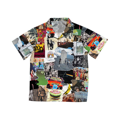 Classic Rock Albums Covers Collage Unisex Hawaiian Shirt